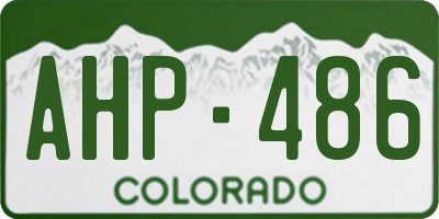 CO license plate AHP486