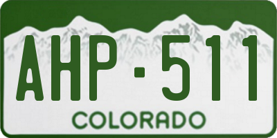 CO license plate AHP511