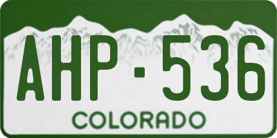 CO license plate AHP536
