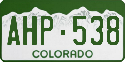 CO license plate AHP538