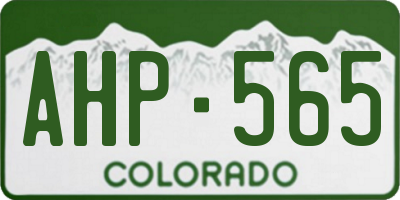 CO license plate AHP565