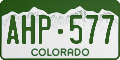CO license plate AHP577