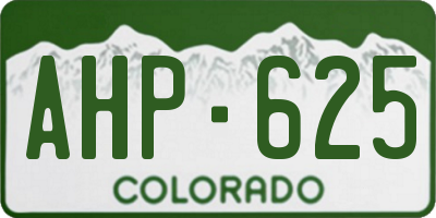 CO license plate AHP625