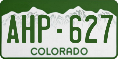 CO license plate AHP627