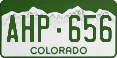 CO license plate AHP656
