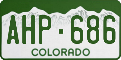 CO license plate AHP686