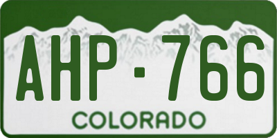 CO license plate AHP766