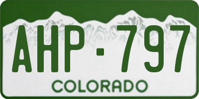 CO license plate AHP797