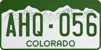 CO license plate AHQ056
