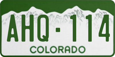 CO license plate AHQ114