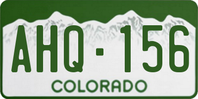 CO license plate AHQ156