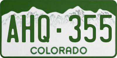 CO license plate AHQ355