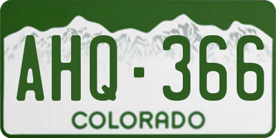 CO license plate AHQ366