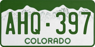CO license plate AHQ397