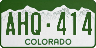 CO license plate AHQ414