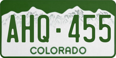 CO license plate AHQ455