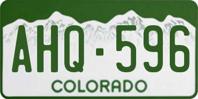CO license plate AHQ596