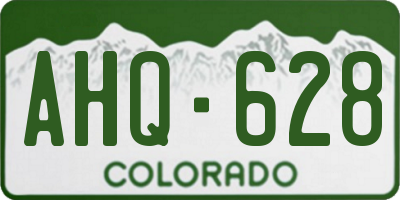 CO license plate AHQ628