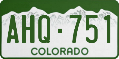 CO license plate AHQ751