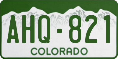 CO license plate AHQ821