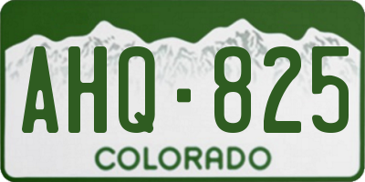 CO license plate AHQ825