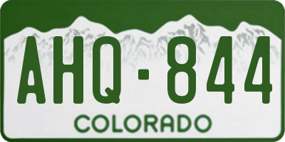 CO license plate AHQ844