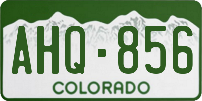 CO license plate AHQ856