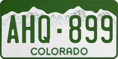 CO license plate AHQ899