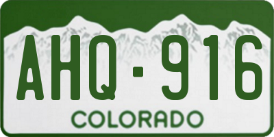 CO license plate AHQ916