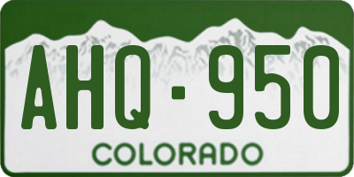 CO license plate AHQ950