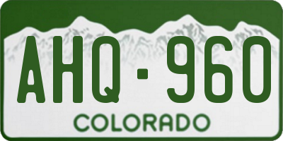 CO license plate AHQ960