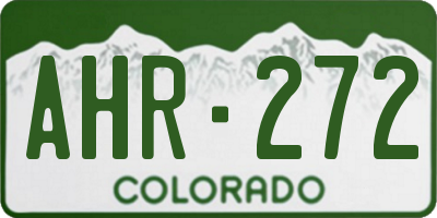 CO license plate AHR272