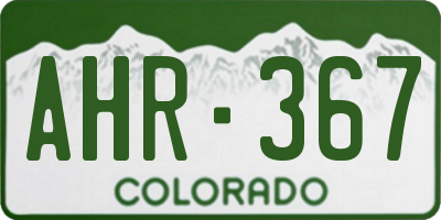 CO license plate AHR367