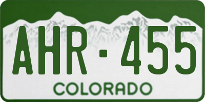 CO license plate AHR455
