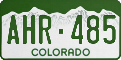 CO license plate AHR485