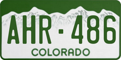 CO license plate AHR486