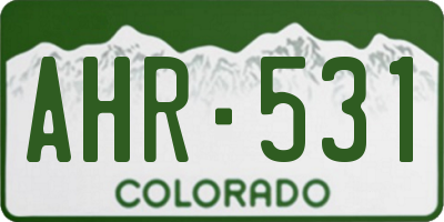 CO license plate AHR531