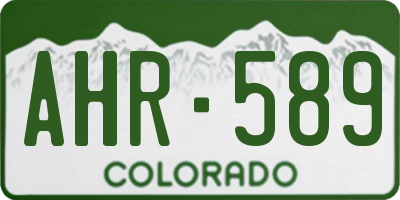 CO license plate AHR589
