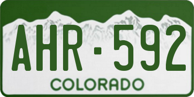 CO license plate AHR592