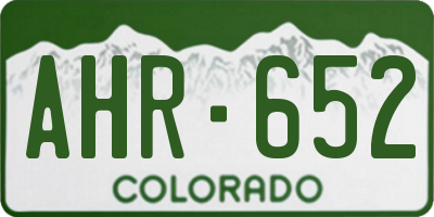 CO license plate AHR652