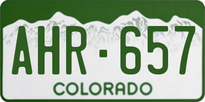 CO license plate AHR657