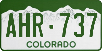 CO license plate AHR737