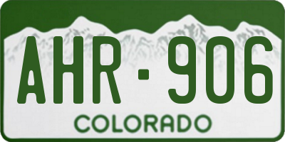 CO license plate AHR906