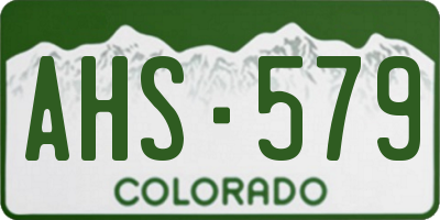 CO license plate AHS579
