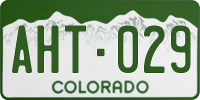 CO license plate AHT029