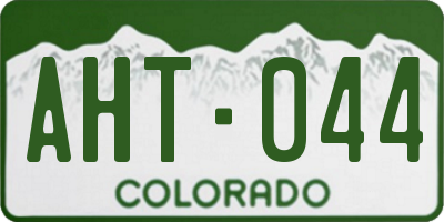CO license plate AHT044