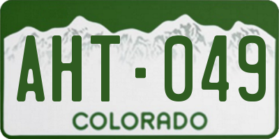 CO license plate AHT049