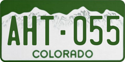 CO license plate AHT055