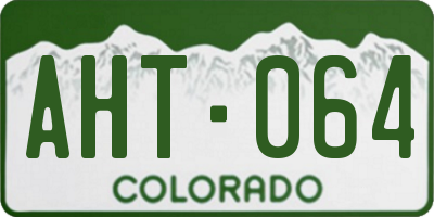 CO license plate AHT064