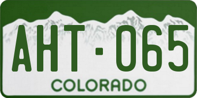 CO license plate AHT065
